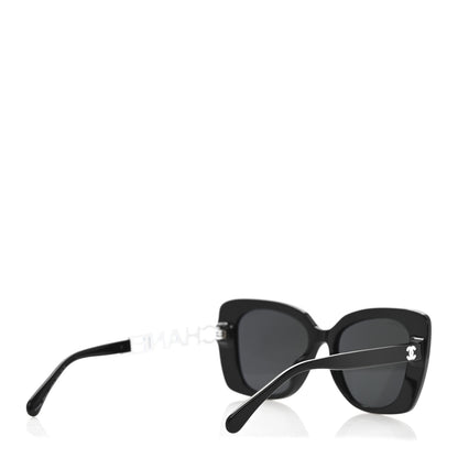 Chanel Acetate Strass Square Sunglasses 5422-B-A Black White 4 of 7