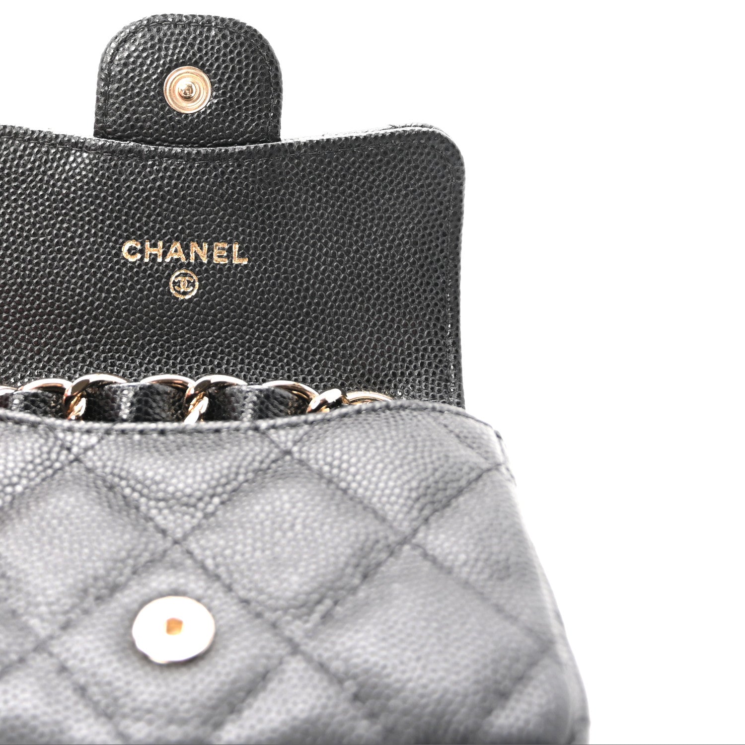 Chanel Caviar Quilted Mini Chain Belt Bag Black 6 of 12