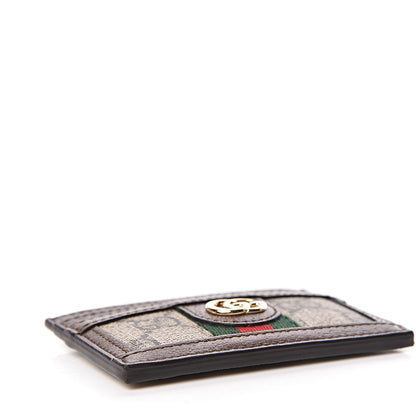 Gucci GG Supreme Monogram Ophidia Card Holder Brown 4 of 7