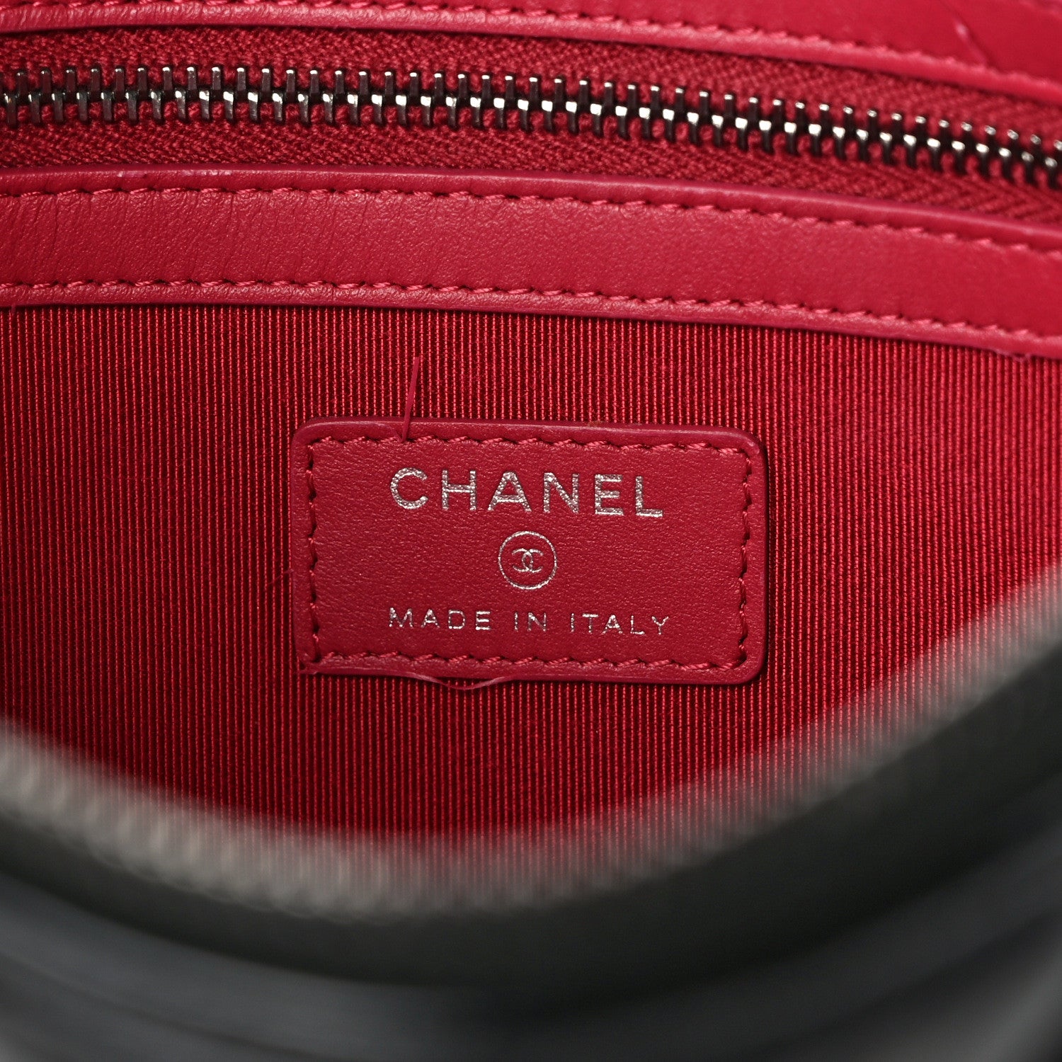 Chanel Aged Calfskin Quilted Medium Gabrielle Cosmetic Case Black 6 of 11