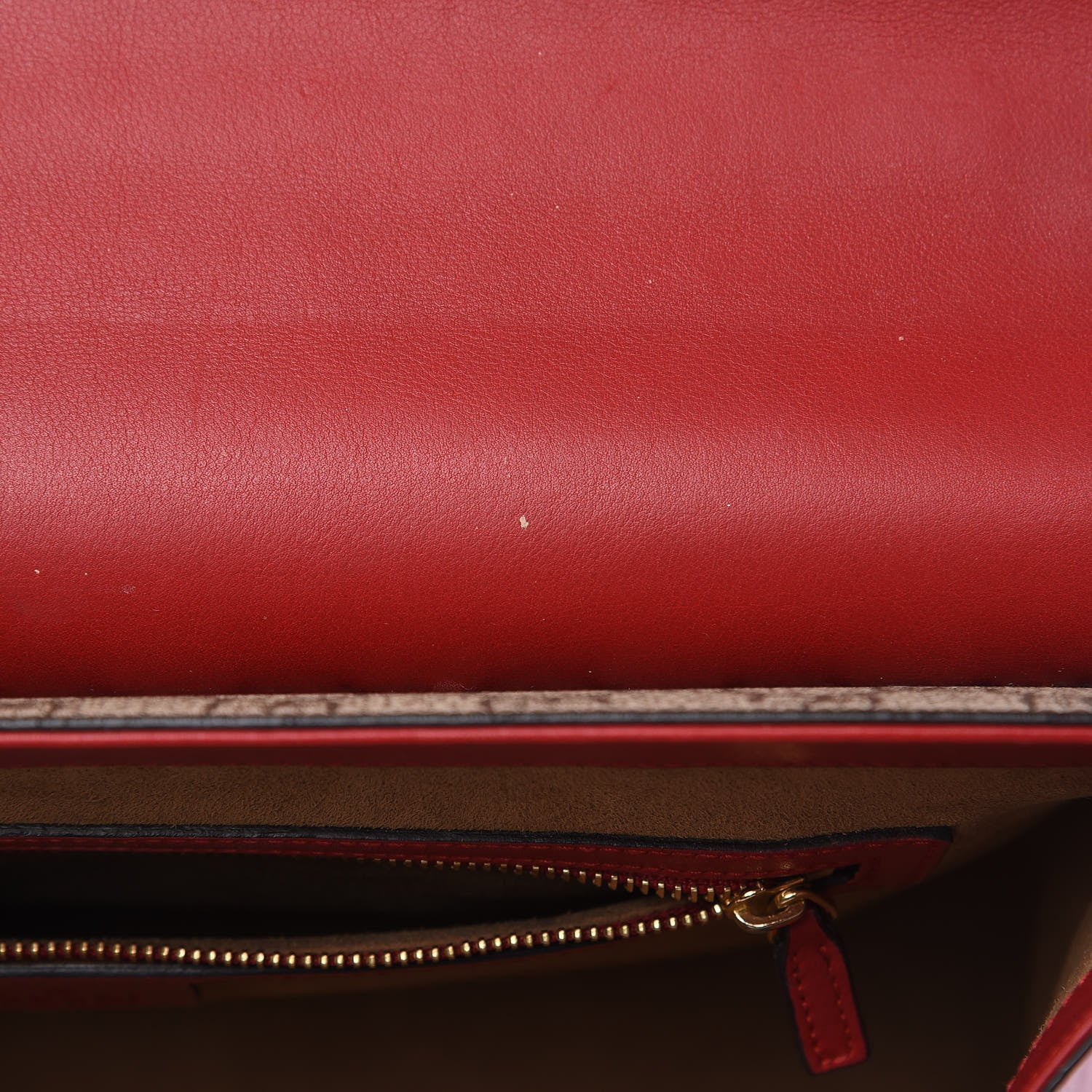Gucci GG Supreme Monogram Calfskin Medium Padlock Top Handle Bag Beige Hibiscus Red New Rosette 18 of 22
