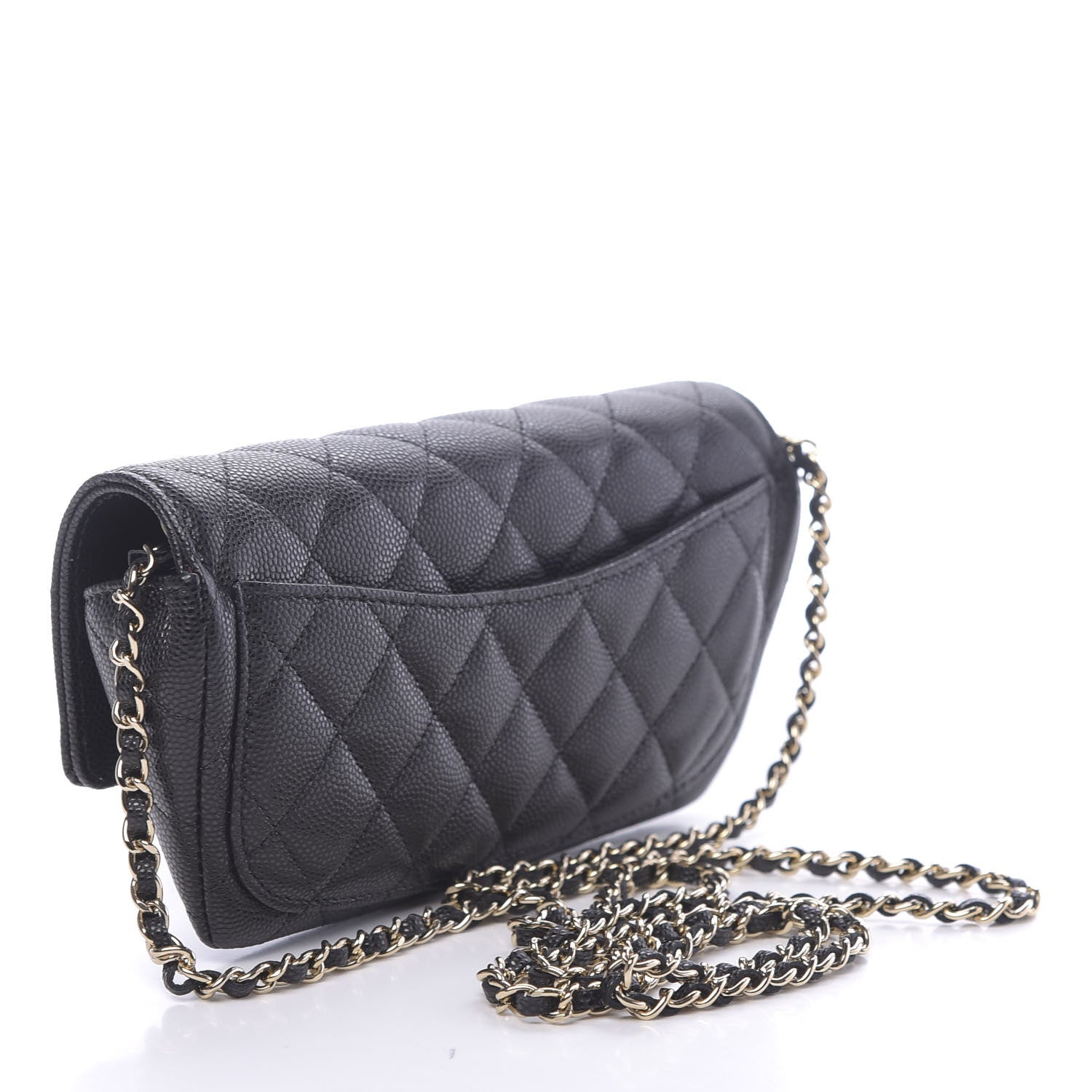 Chanel Caviar Quilted Glasses Case With Chain Black 3 of 12
