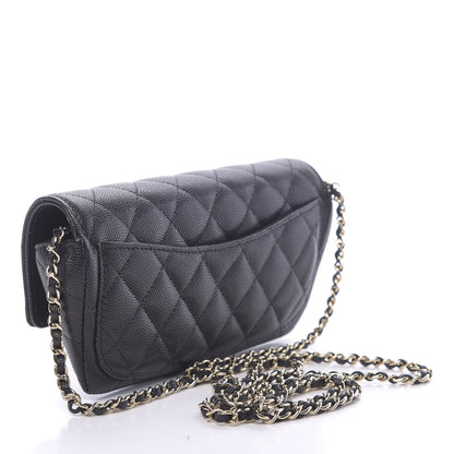 Chanel Caviar Quilted Glasses Case With Chain Black 3 of 12