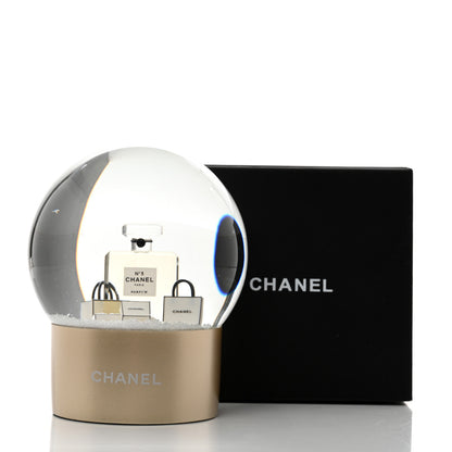 Chanel Glass N°5 Perfume Bottle Snow Globe Gold 7 of 7