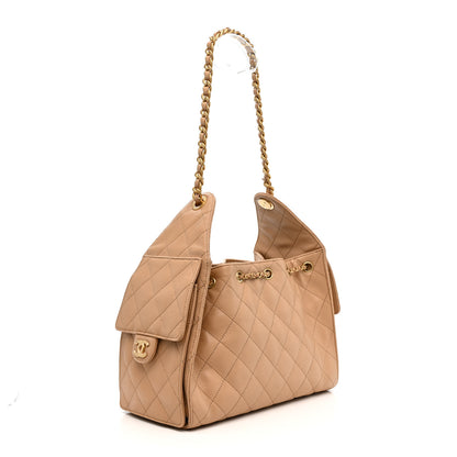 Chanel Caviar Quilted Small Chanel 25 Handbag Dark Beige 3 of 10