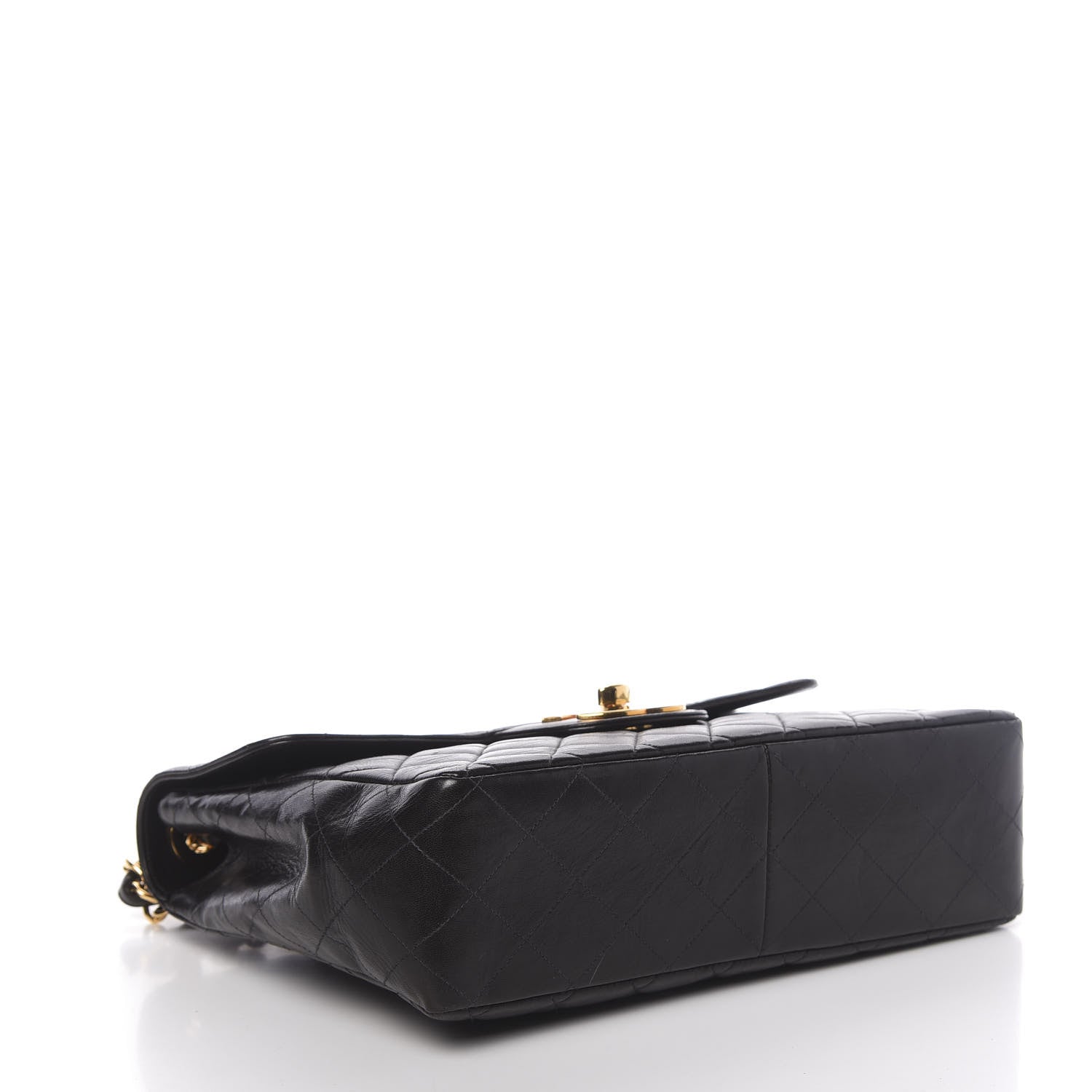 Chanel Lambskin Quilted Jumbo Single Flap Black 4 of 12