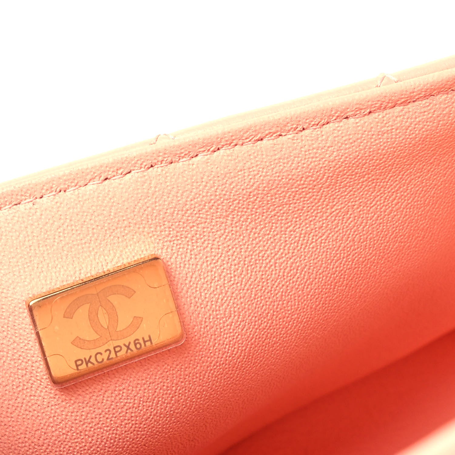 Chanel Lambskin Quilted Mini Rectangular Flap Light Orange 6 of 9