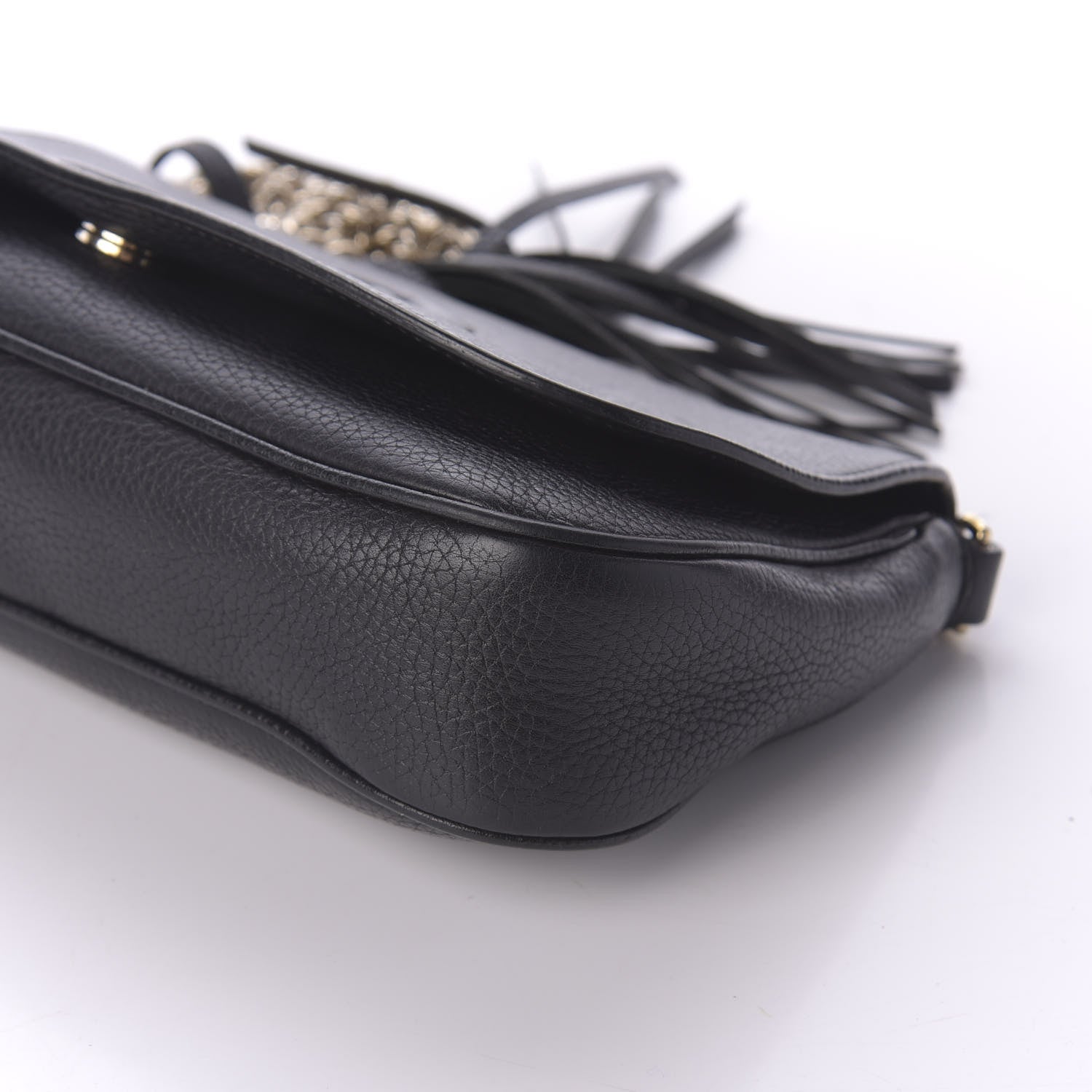 Gucci Pebbled Calfskin Medium Soho Flap Crossbody Black 7 of 12