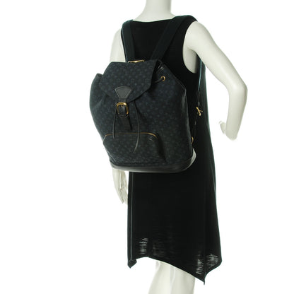 Louis Vuitton Mini Monogram Montsouris GM Backpack Blue 2 of 7