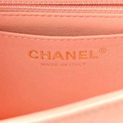 Chanel Lambskin Quilted Mini Rectangular Flap Light Orange 6 of 11