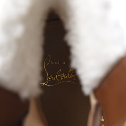 Christian Louboutin Calfskin Shearling Yetita 70 Hiker Booties 39 Cuoio Naturel 7 of 8