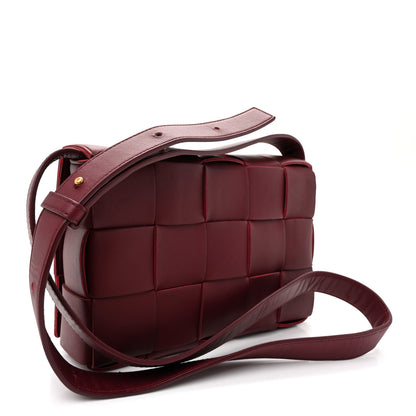 Bottega Veneta Lambskin Maxi Intreccio Cassette Crossbody Bag Barolo 3 of 11