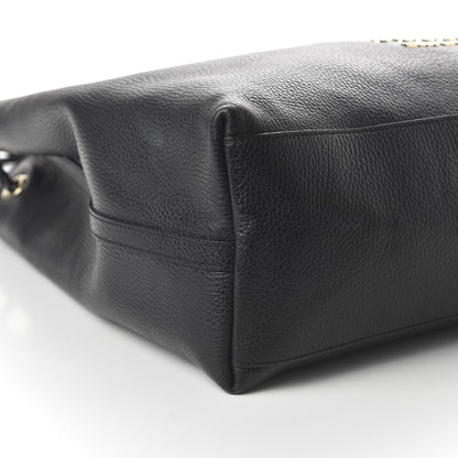 Gucci Calfskin Large Gifford Braided Handle Tote Black 6 of 10