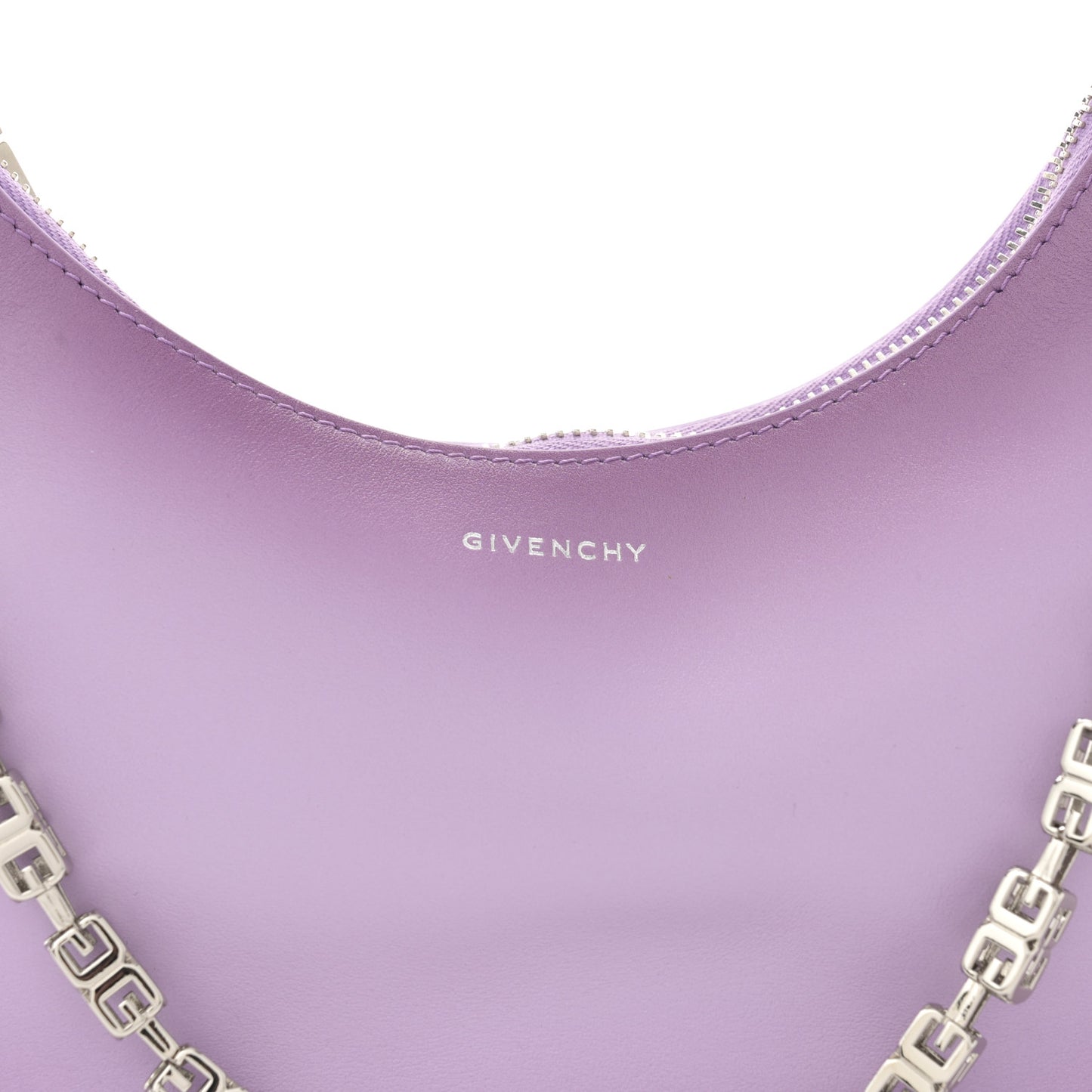 Smooth Calfskin Small Moon Cut Out Shoulder Bag Mauve