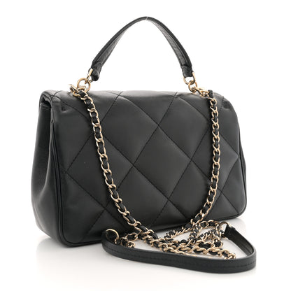 Chanel Lambskin Quilted Small Easy Carry Flap Black 3 of 11