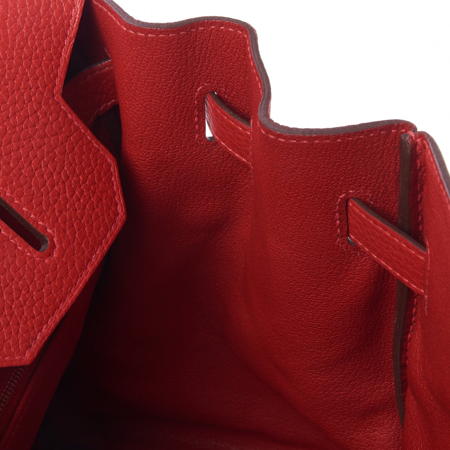 Hermes Taurillon Clemence Birkin 30 Rouge Casaque 17 of 30