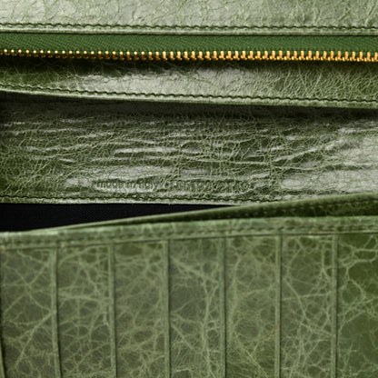 Balenciaga Agneau Arena Giant 12 Gold Hardware Compagnon Wallet Thyme 7 of 8