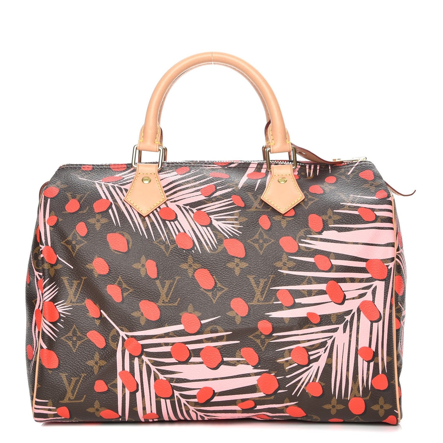 Monogram Jungle Dots Speedy 30 Sugar Pink Poppy