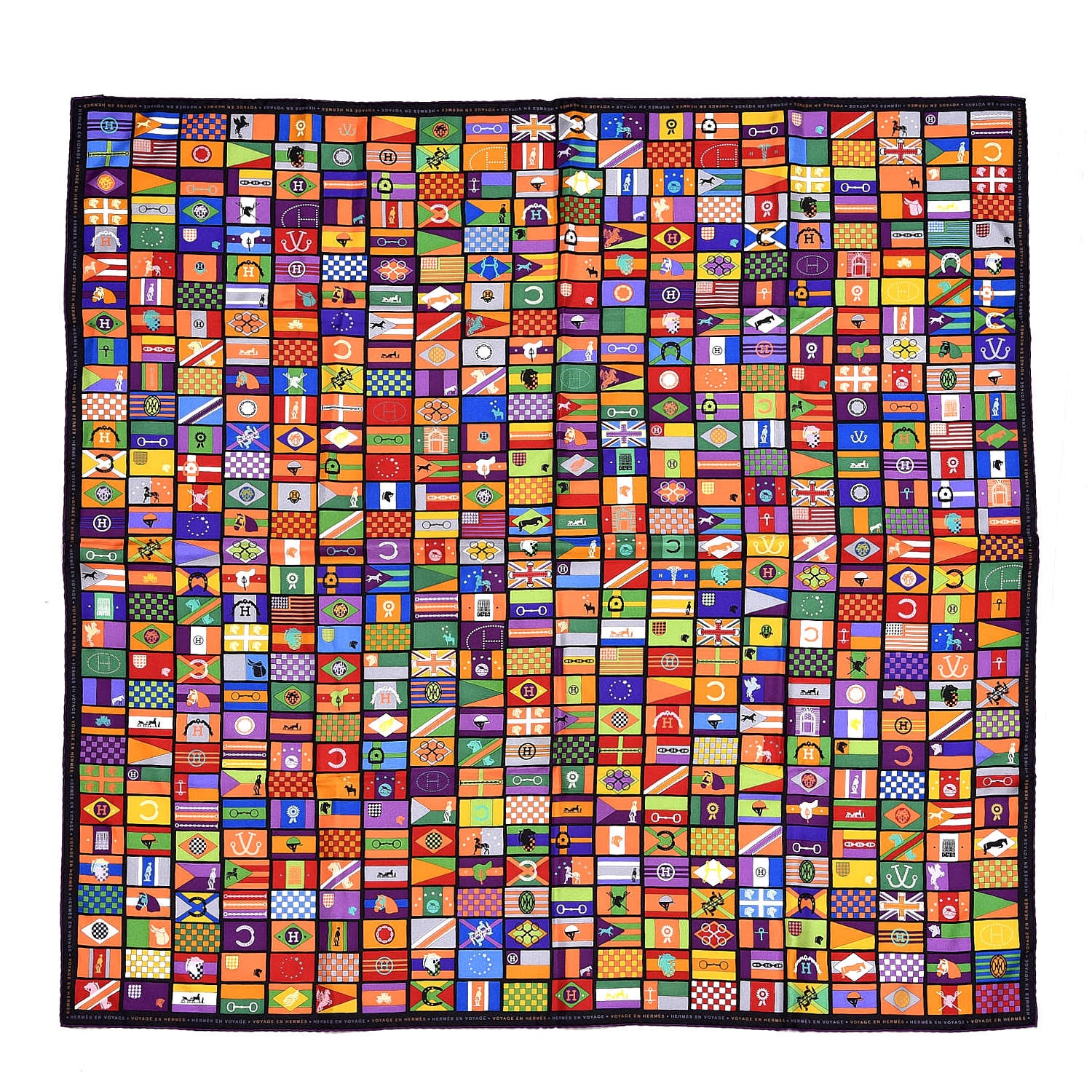 Hermes Silk en Voyage Stole Scarf 90 1 of 6