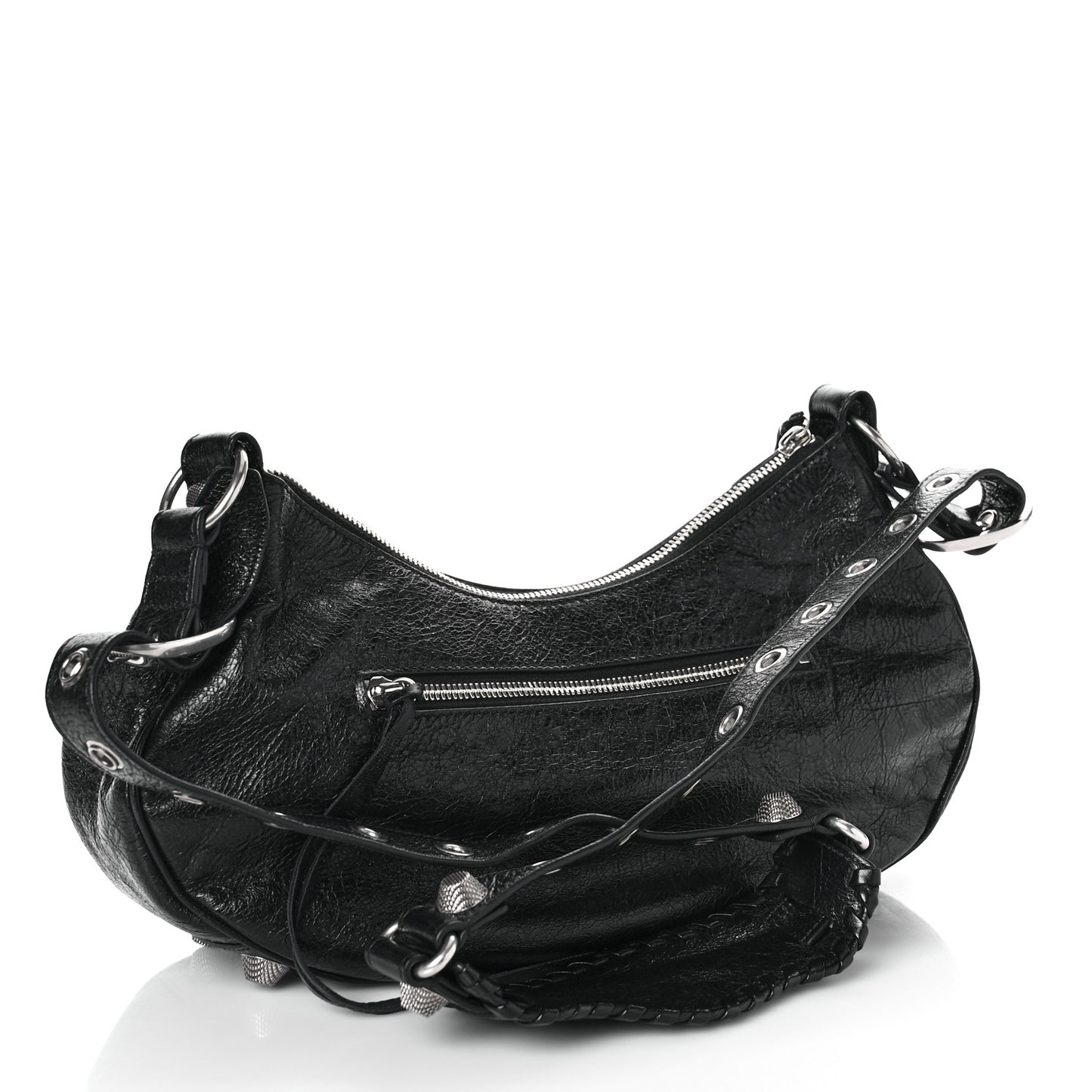 Agneau Arena Small Le Cagole Shoulder Bag Black