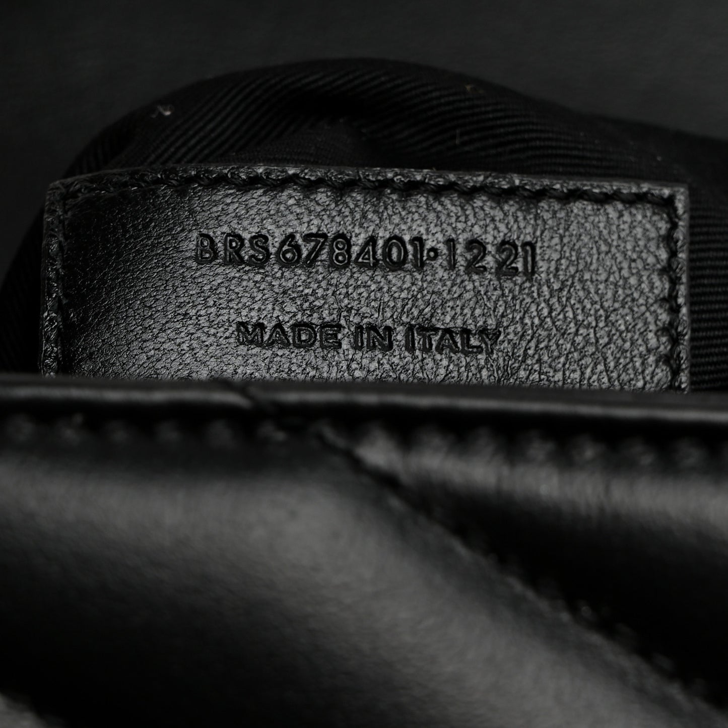 Calfskin Y Quilted Monogram Toy Loulou Crossbody Bag Black