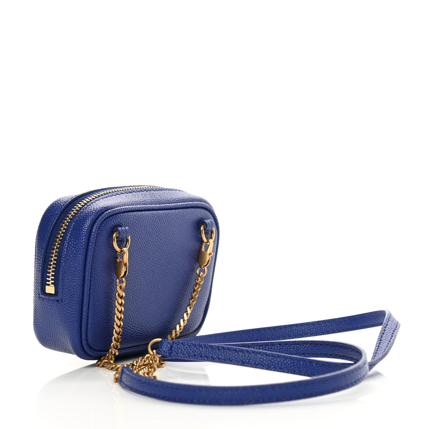 Grain De Poudre Matelasse Monogram Baby Lou Camera Bag Sapphire Blue