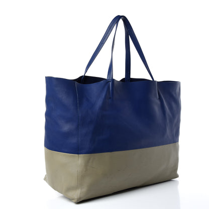 Celine Lambskin Horizontal Bi-Color Cabas Blue 3 of 14