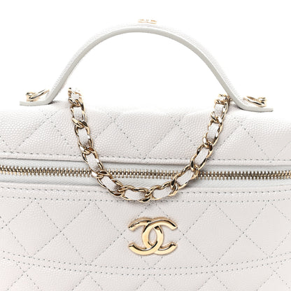 Chanel Caviar Quilted Trendy Handle Slim Vanity Light Grey 8 of 11