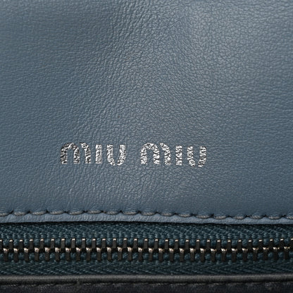 Miu Miu Goatskin Madras Top Handle Bag Astrale 6 of 14