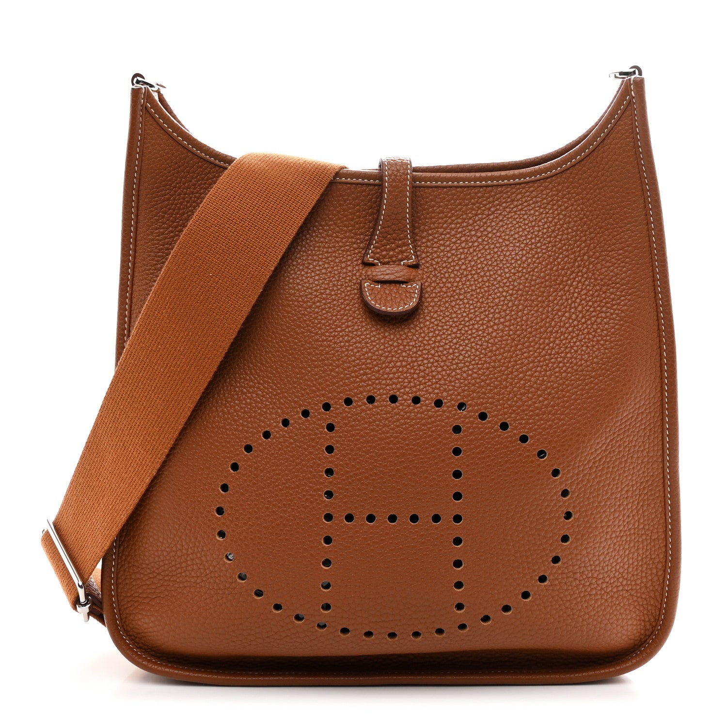 Hermes Taurillon Clemence Evelyne III PM Gold 1 of 9