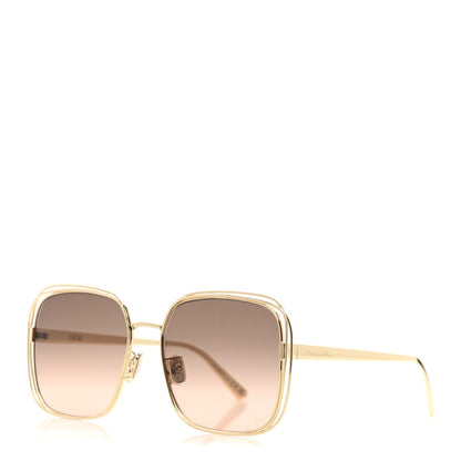 Christian Dior Metal FilDior S1U Square Sunglasses Gold 1 of 10