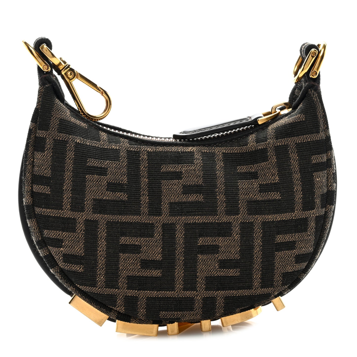 Fabric Jacquard FF 1974 Nano Fendigraphy Hobo Charm Tobacco Moro