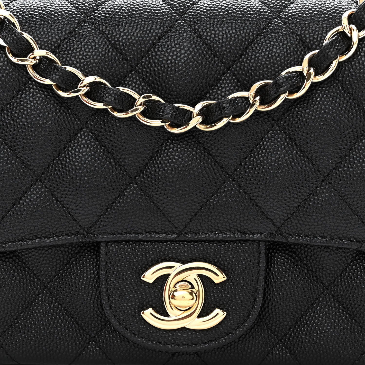 Chanel Caviar Quilted Mini Square Flap Black 8 of 10