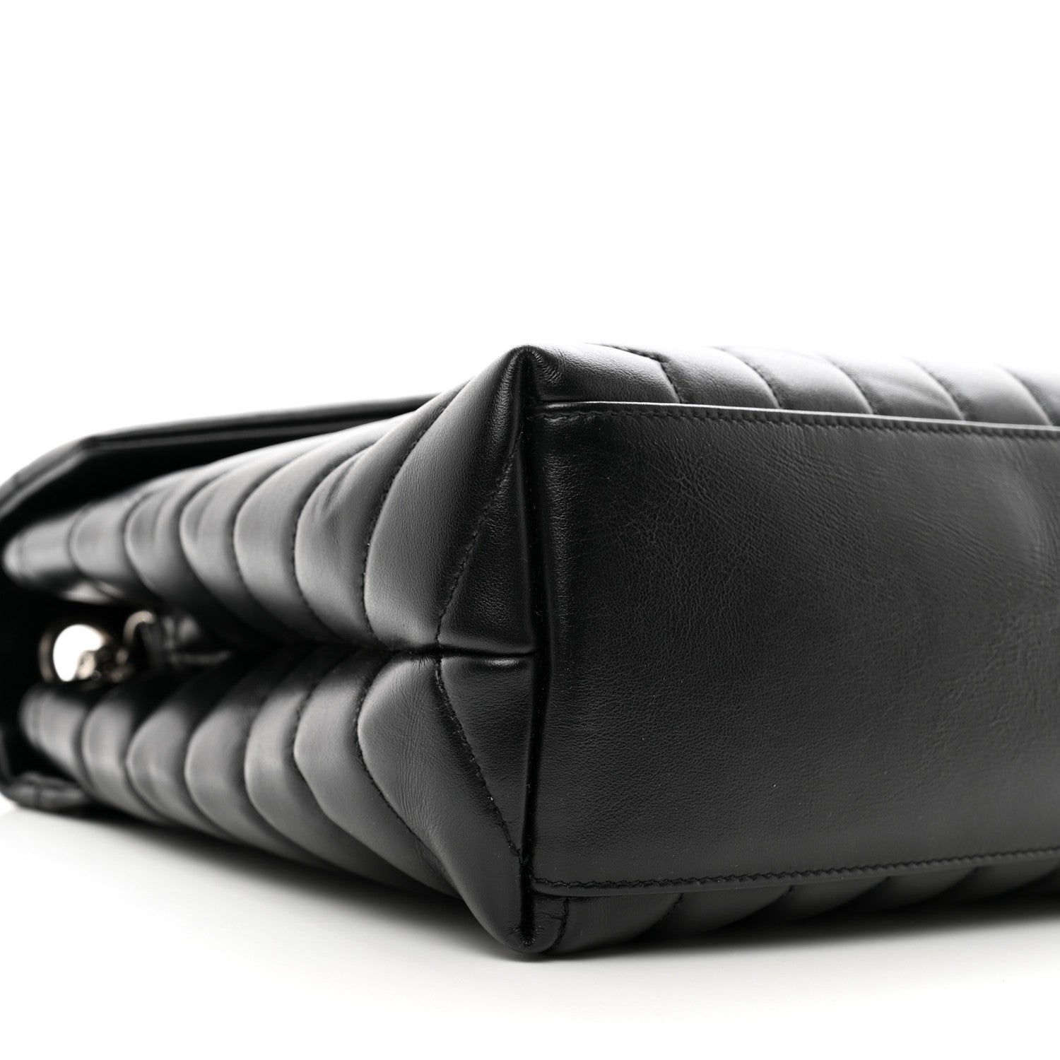 Saint Laurent Calfskin Y Quilted Monogram Medium Loulou Chain Satchel Black 10 of 11