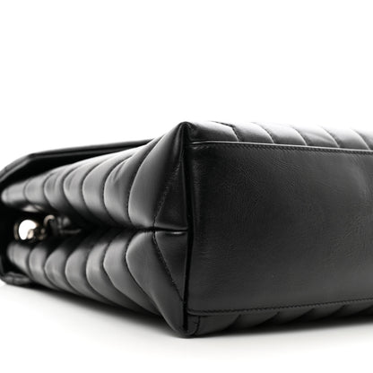 Saint Laurent Calfskin Y Quilted Monogram Medium Loulou Chain Satchel Black 10 of 11