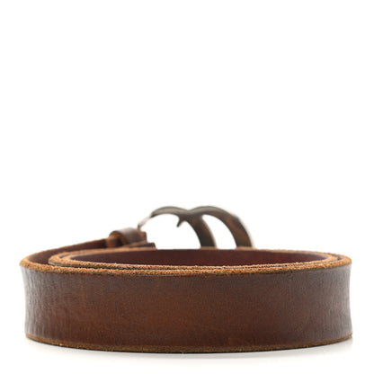 Gucci Cuoio Toscano Nickel Double G 30mm Belt 75 30 Cuir 2 of 6