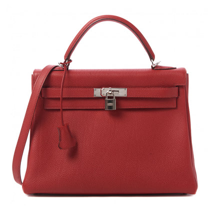 Hermes Togo Kelly Retourne 32 Rouge Casaque 1 of 32