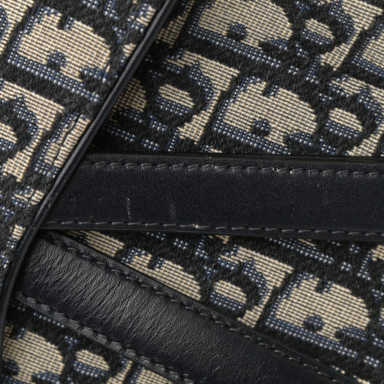 Christian Dior Oblique Saddle Bag Blue 11 of 12