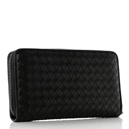 Bottega Veneta Nappa Intrecciato Zip Around Wallet Black 3 of 8