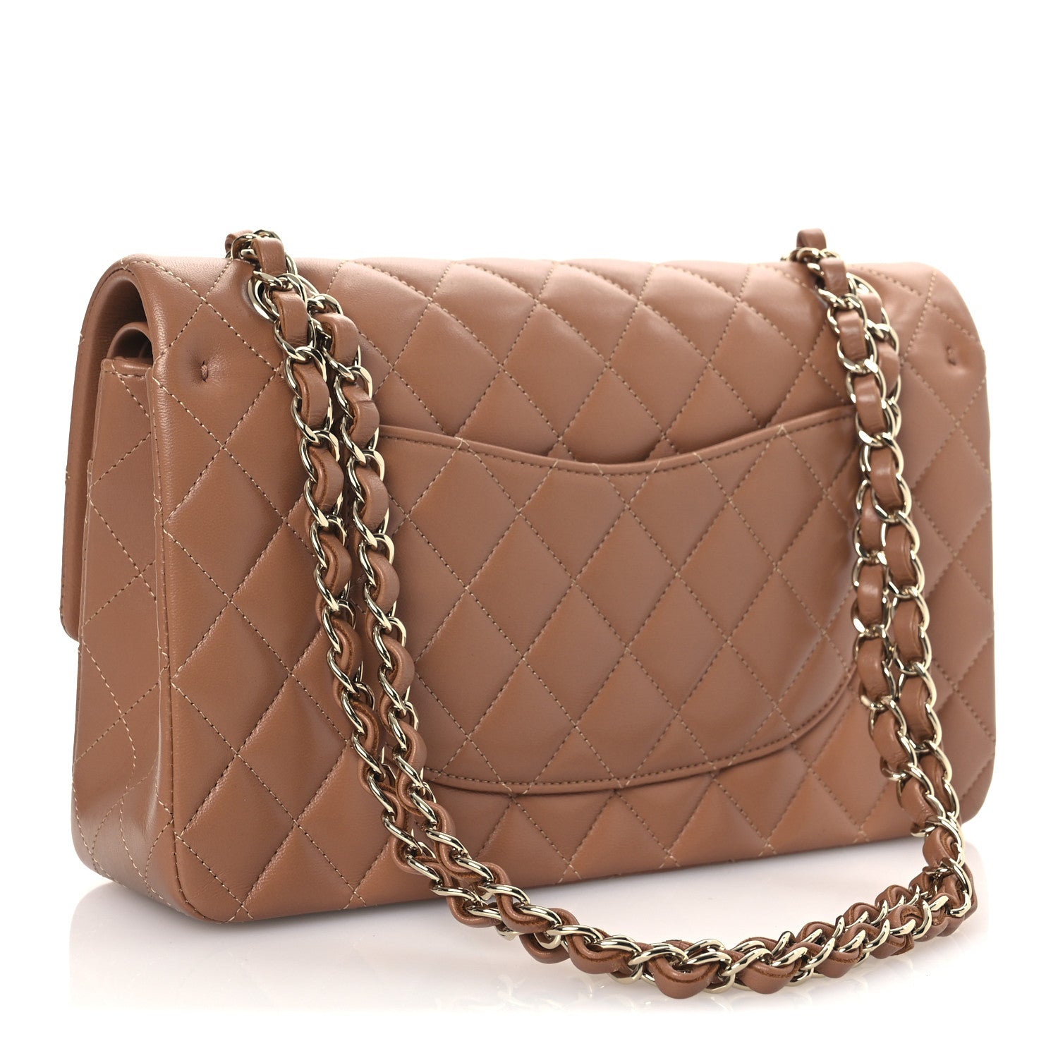 Chanel Lambskin Quilted Medium Double Flap Brown 3 of 13