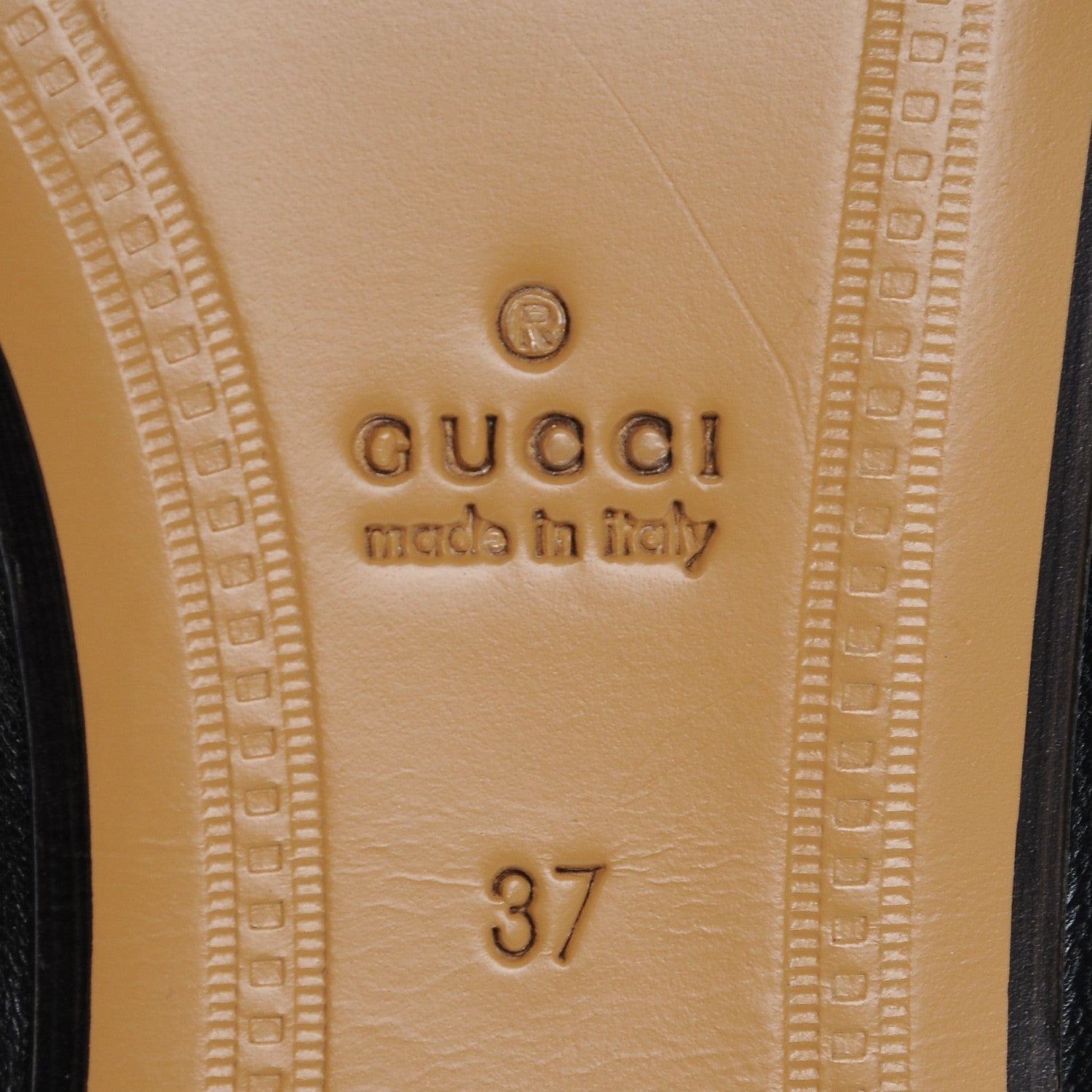 Gucci Lambskin Womens Horsebit Slingback Slippers 37 Black 6 of 8