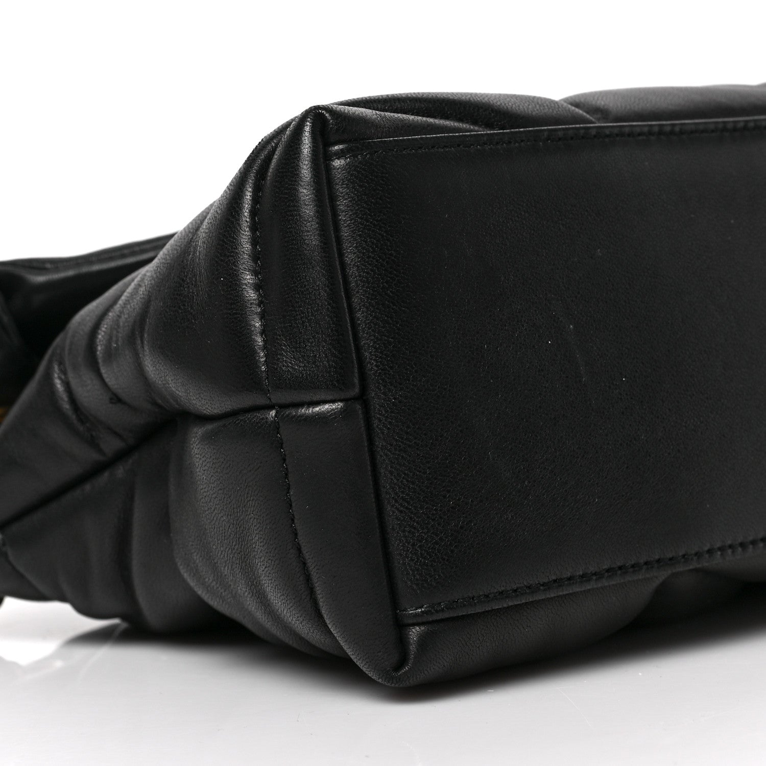 Saint Laurent Lambskin Quilted Small Loulou Puffer Monogram Chain Satchel Black 8 of 10