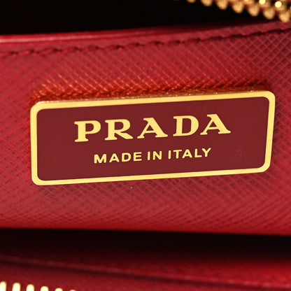 Prada Saffiano Lux Large Galleria Double Zip Tote Fuoco 8 of 14