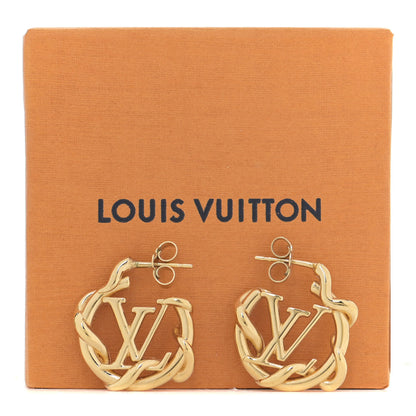Louis Vuitton Garden Louise Hoop Earrings Gold 5 of 5