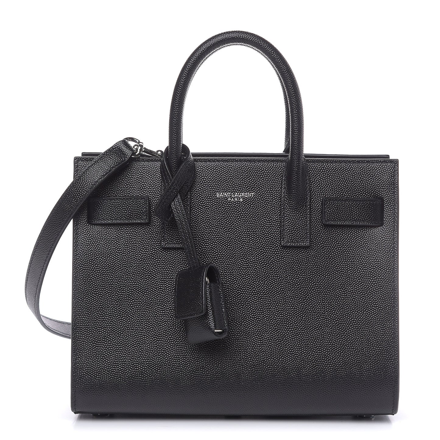 Grained Calfskin Nano Sac De Jour Black