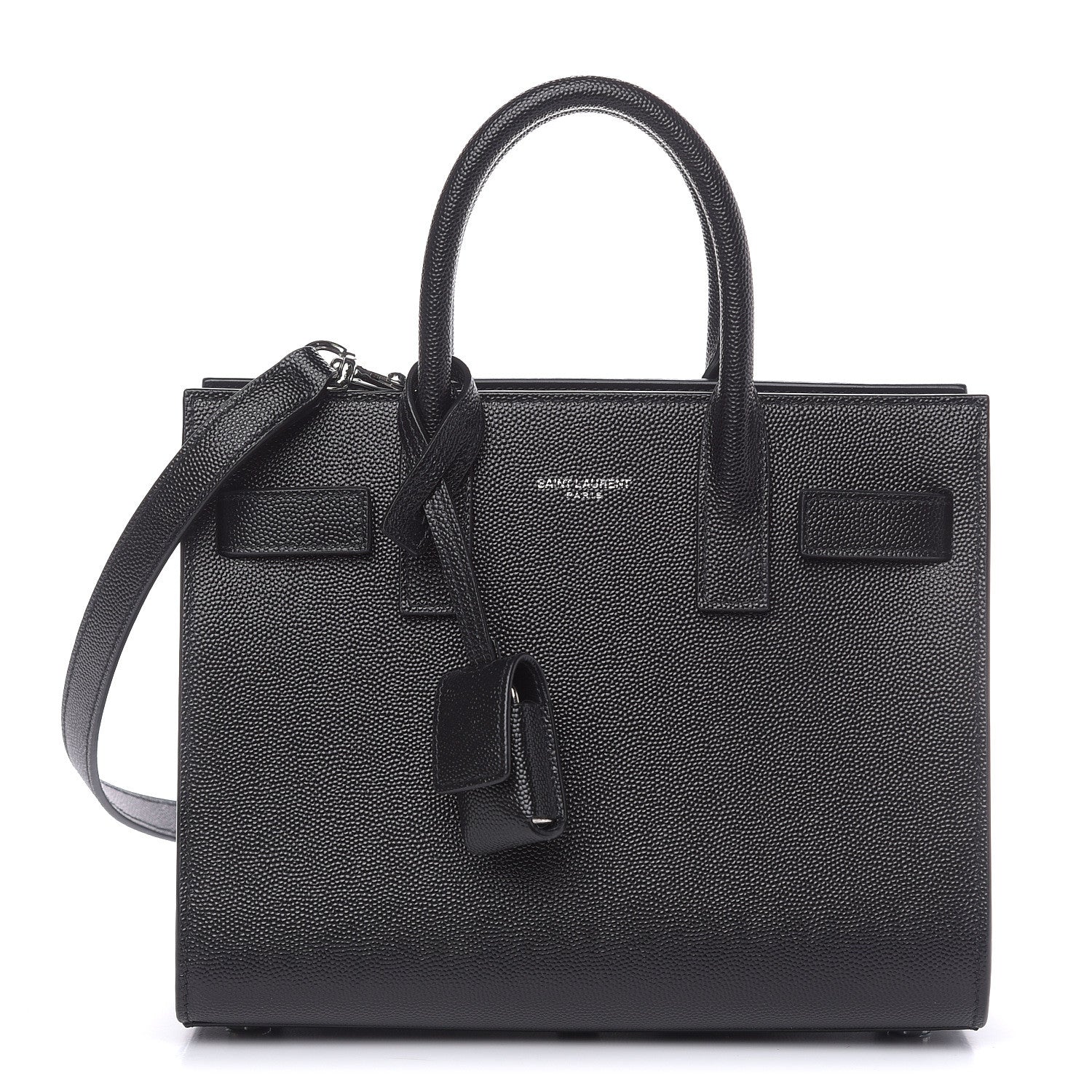 Saint Laurent Grained Calfskin Nano Sac De Jour Black 1 of 11