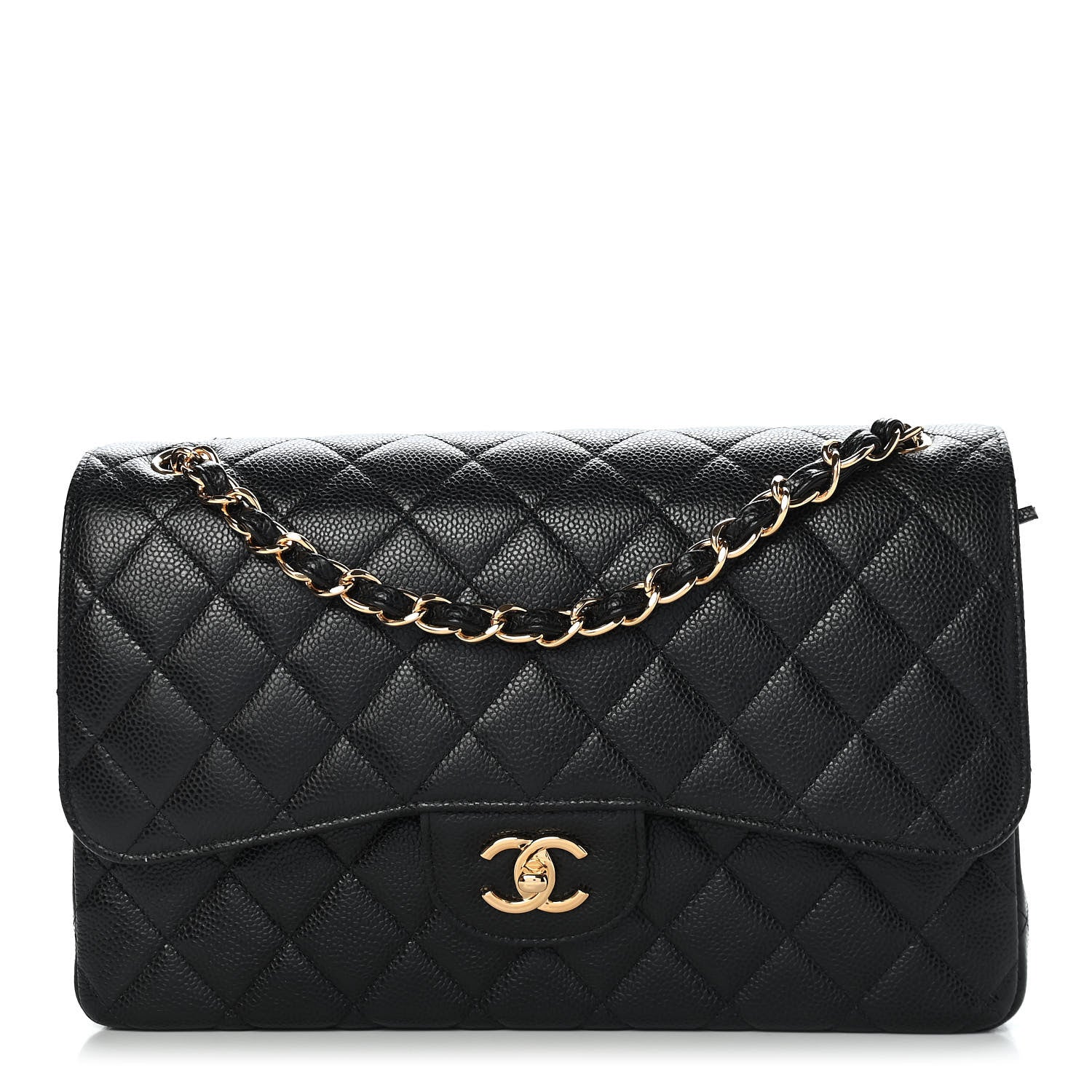 Chanel Caviar Quilted Jumbo Double Flap Black 1 of 8