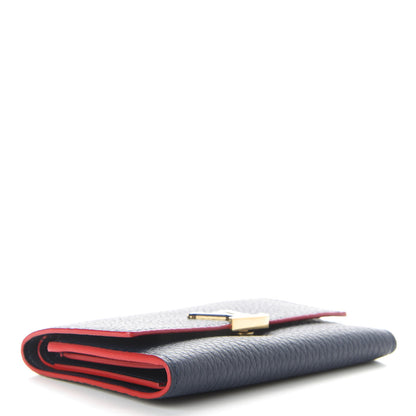 Louis Vuitton Taurillon Capucines Compact Wallet Marine Rouge 4 of 6