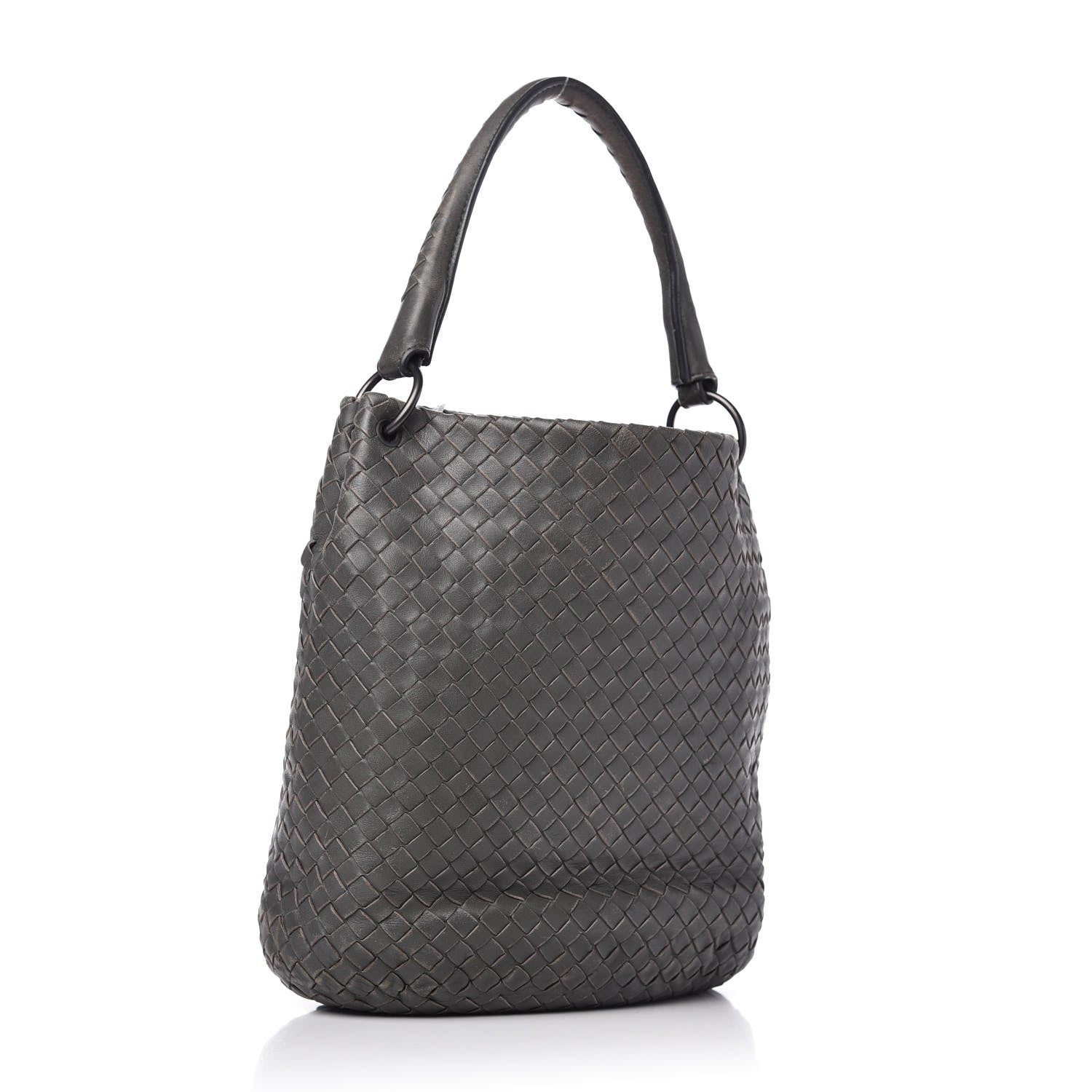 Bottega Veneta Nappa Intrecciato Bucket Bag Gray 3 of 10