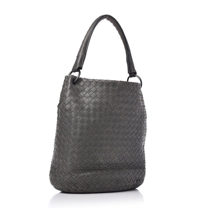 Bottega Veneta Nappa Intrecciato Bucket Bag Gray 3 of 10